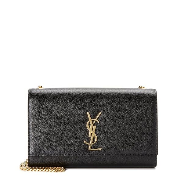 Saint Laurent Kate Monogram Medium Leather Shoulder Bag, Black - Picture 1 of 4
